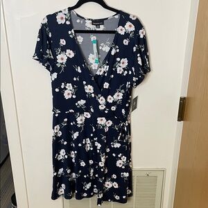 Floral Navy Mini Dress